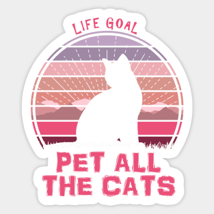 Pet all the cats Sticker